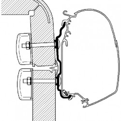 Hymer 2016 - Awning adapter for Thule wall awnings - 550 cm