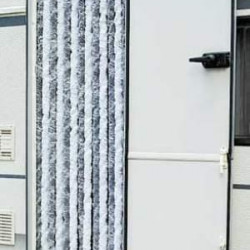 Fleece curtain 56x205 grey/blue/white for motorhomes and caravans