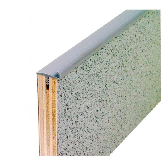 Door interior edge banding with sealing lip 40m - Medium Grey