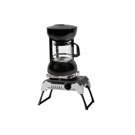 CAMP4 Coffee Maker for Gas Stoves, 10 Cups, Black