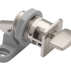 Furniture flap lock - stainless steel effect