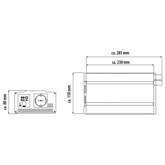 PowerWave Inverter 500 W – Sine wave inverter with latest generation grid priority switching
