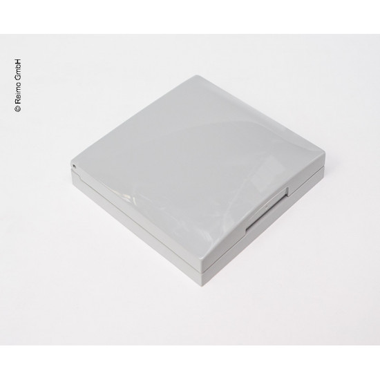 Folding deck. Frame grey glass