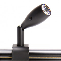 2-in-1 LED surface-mounted linear light including two adjustable LED spotlights