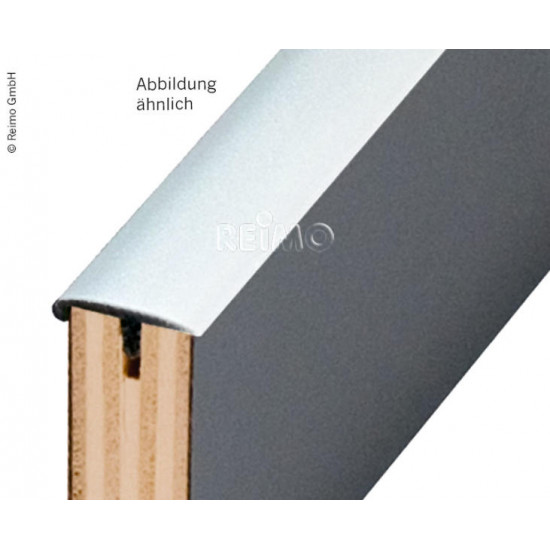 T-shaped edge banding, one side with nose - medium grey, 40m