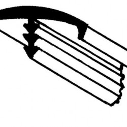 T-shaped edge banding, with a nose on one side - Various color options