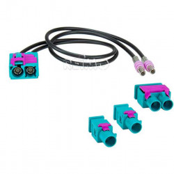 Dual Fakra antenna adapter for navigation receiver