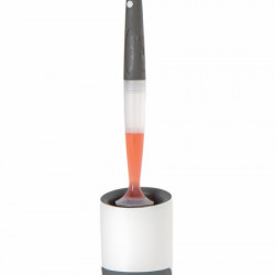 Silicone toilet brush - White / Grey