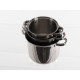 Camp4 stainless steel cookware set with glass lids - 6-piece