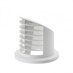 High-angle air outlet 90° for auxiliary heater. Airtronic D2, Ø50/60mm, white