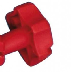 red knurled screw