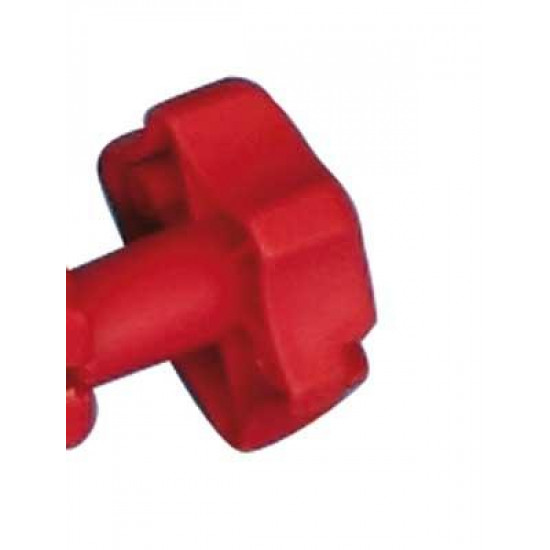 red knurled screw