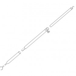 Roof hook set, aluminum, 1.6-2.6m