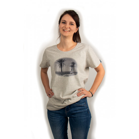 Women's "VW Bulli" T-shirt - Cotton - Light Grey - Various Sizes