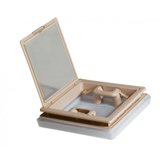 Roof hatch with mosquito net 280 x 280 - frosted glass