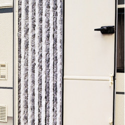Fluffy curtain 100x200cm grey/white for awning or balcony doors