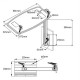 Swivel table frame 90° - Silver