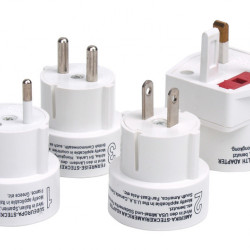 Travel adapter set, 4-piece, white