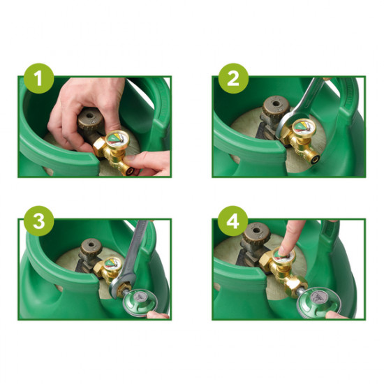 GasStop emergency shut-off valve for propane gas cylinders