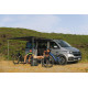 W 2100 x Abstract 1500mm Fiamma F40van roof awning for VW T5 / T6, Fabric Royal Grey, Housing Deep Black