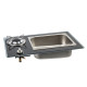 Vanstream hob and sink combination - 1-burner with safety glass