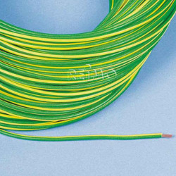 Automotive cable, green/yellow, 4 mm², 10m roll