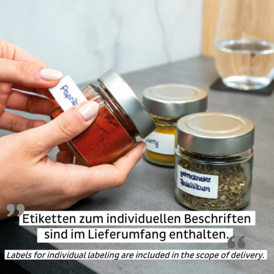 Gourmet magnetic jars BLACK & CLASSY - 125 ml