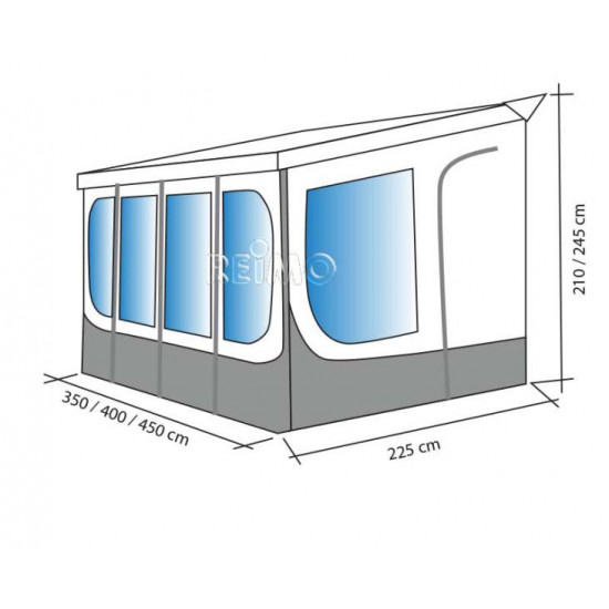 Awning walls for Instant Roof awning roof 400cm