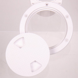 Carbest inspection opening with screw cap Ø198mm, white