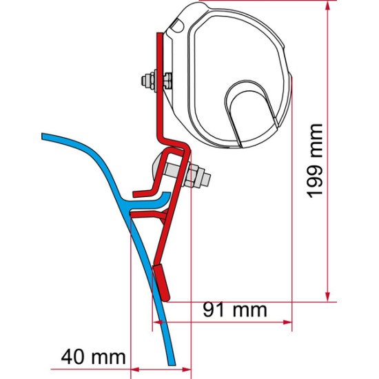 Fiamma Adap.F35 VW T3 2-piece
