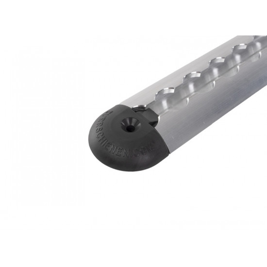 Lashing rail end piece - round - anthracite