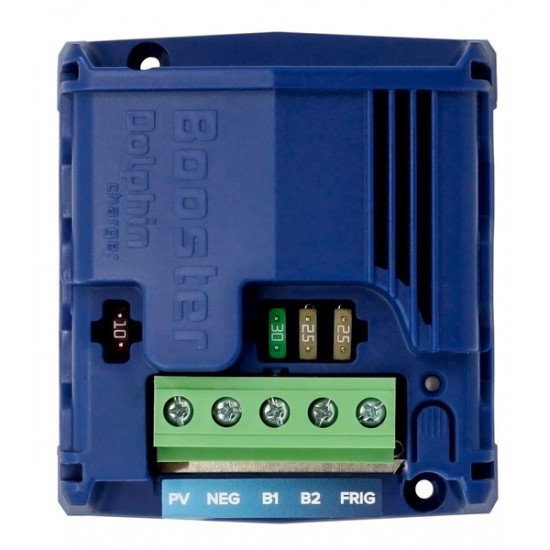 20A battery charging booster including MPPT solar charge controller in compact format