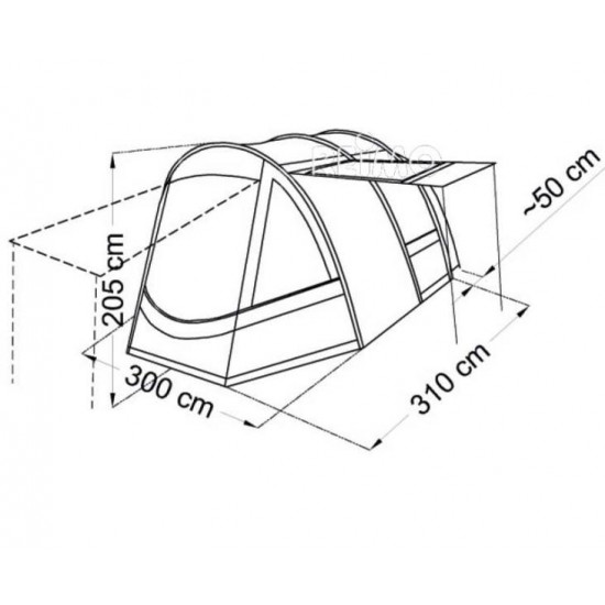 Inner tent/sleeping tent for REIMO Tour Action 5 and 6 bus awning