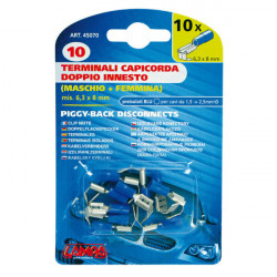 Double flat plug blue