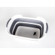 Foldable tub/basket with drain - Grey/White
