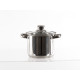 Camp4 stainless steel cookware set with glass lids - 6-piece