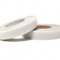 Self-adhesive hook and loop tape - White - 20 mm wide - 5 m