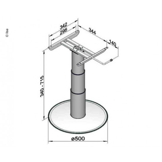 Single-column lifting table