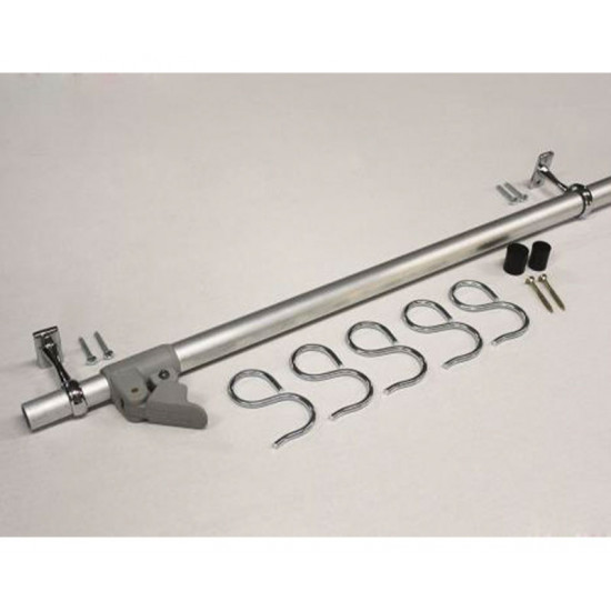 Clothes rail for rear garage, long version