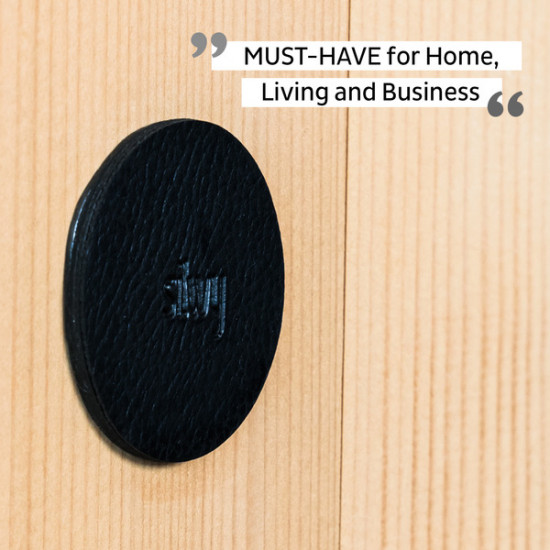 Metal nano-gel pads; set of 4, black, Ø 7.5 cm