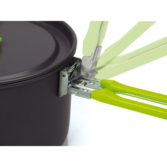 Elite Camping Cookware - 5-piece Aluminum Pot Set