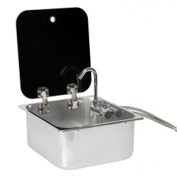 Sink with glass cover