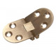 Folding table hinge, matte brass