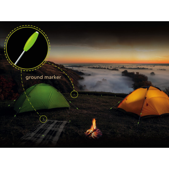 Ropescout floor markers, 6 pieces, glow-in-the-dark