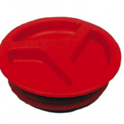 Red inlet cap Ø150mm
