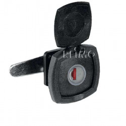 Square white flap lock without cylinder and key