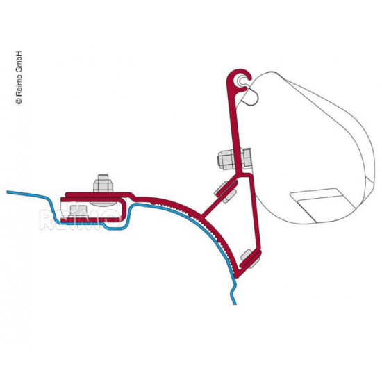 Fiamma adapter for VW-T5 Multivan or Transporter for Fiamma awning F35 UK version