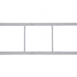 Triple cover frame 62x168mm, silver chrome (loose)