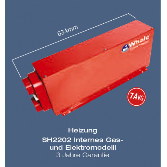Webasto built-in gas/electric heater 12V 2KW