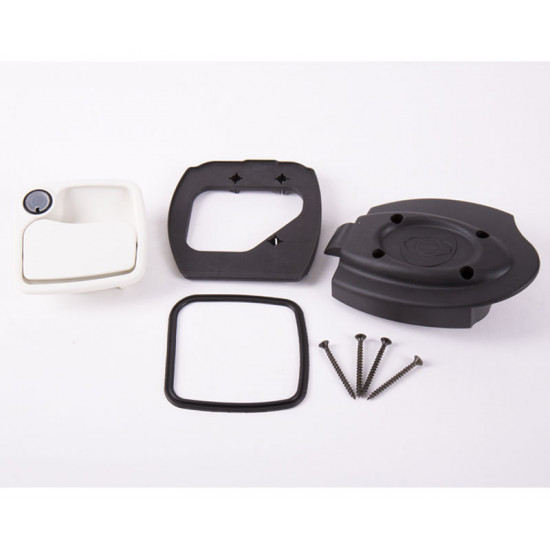 Euro garage lock 30 mm - White
